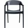 Carmen Modern Dining Chair Black Seat - Black Back - Carmen Modern Dining Chair Black Seat - Black Back