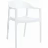 Carmen Modern Dining Chair White Seat - Glossy White - Carmen Modern Dining Chair White Seat - Glossy White