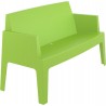 Box Resin Outdoor Bench - Tropical Green