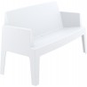 Box Resin Outdoor Bench - White