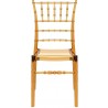 Chiavari Polycarbonate Dining Chair Transparent Amber- Front