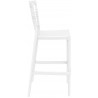 Opera Polycarbonate Barstool Glossy White - Side