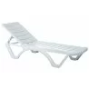 Sunlight Pool Chaise Lounge White - Side Angled - Sunlight Pool Chaise Lounge White - Side Angled