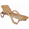 Sunrise Pool Chaise Lounge Teak Brown
