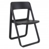 Dream Folding Outdoor Chair Black - Angled View