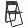 Dream Folding Outdoor Chair Black - Angled View - Dream Folding Outdoor Chair Black - Angled View