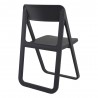 Dream Folding Outdoor Chair Black - back Angle