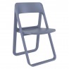 Dream Folding Outdoor Chair Dark Gray - Angled View