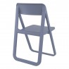 Dream Folding Outdoor Chair Dark Gray - Back Angle
