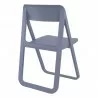 Dream Folding Outdoor Chair Dark Gray - Back Angle - Dream Folding Outdoor Chair Dark Gray - Back Angle