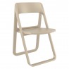 Dream Folding Outdoor Chair Taupe - Angled View