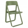 Dream Folding Outdoor Chair Olive Green - Angled View