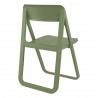 Dream Folding Outdoor Chair Olive Green - Back Angled View