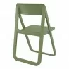 Dream Folding Outdoor Chair Olive Green - Back Angled View - Dream Folding Outdoor Chair Olive Green - Back Angled View