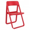 Dream Folding Outdoor Chair Red - Angled View