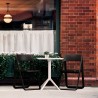 Compamia Dream Folding Outdoor Bistro Set with 2 Black Chairs and White Table 
