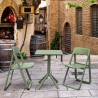 Dream Folding Outdoor Bistro Set with Olive Green Table and 2 Olive Green Chairs - Lifestyle 3 