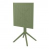 Dream Folding Outdoor Bistro Table - Olive Green - Table Folded