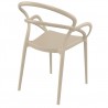 Compamia Mila Dining Arm Chair (Dove Gray) - Back Angled
