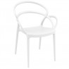 Compamia Mila Dining Arm Chair (White) - Front Angled