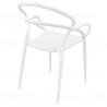 Compamia Mila Dining Arm Chair (White) - Back Angled