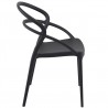Pia Dining Chair (Black) - Side