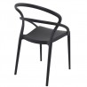 Pia Dining Chair (Black) - Back Angled