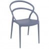 Pia Dining Chair (Dark Gray) - Front Angled