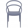 Pia Dining Chair (Dark Gray) - Front