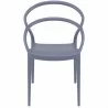 Pia Dining Chair (Dark Gray) - Front - Pia Dining Chair (Dark Gray) - Front