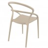 Pia Dining Chair (Dove Gray) - Back Angled