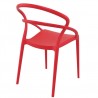 Pia Dining Chair (Red) - Back Angled