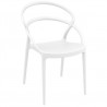 Pia Dining Chair (White) - Front Angled
