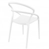 Pia Dining Chair (White) - Back Angled