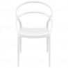 Pia Dining Chair (White) - Front