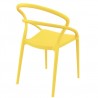 Pia Dining Chair (Yellow) - Back Angled