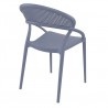 Sunset Dining Chair (Dark Gray) - Back Angled