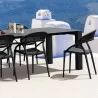 Compamia Sunset Extendable Dining Set 9 Piece In Black - Lifestyle  - Compamia Sunset Extendable Dining Set 9 Piece In Black - Lifestyle 