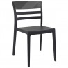 Moon Dining Chair Black Transparent (Black)