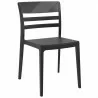 Moon Dining Chair Black Transparent (Black) - Moon Dining Chair Black Transparent (Black)