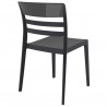 Moon Dining Chair Black Transparent (Black) - Back Angled