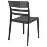 Moon Dining Chair Black Transparent (Black) - Back Angled - Moon Dining Chair Black Transparent (Black) - Back Angled