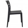 Moon Dining Chair Black Transparent (Black) - Side