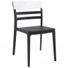Moon Dining Chair Black Transparent (White) - Moon Dining Chair Black Transparent (White)