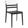 Moon Dining Chair Black Transparent (White) - Moon Dining Chair Black Transparent (White)