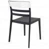 Moon Dining Chair Black Transparent (White) - Back Angled