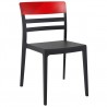 Moon Dining Chair Black Transparent (Red)