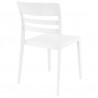 Moon Dining Chair White Transparent (Glossy White) - Back Angled