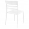 Moon Dining Chair White Transparent (Glossy White) - Back Angled - Moon Dining Chair White Transparent (Glossy White) - Back Angled
