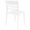 Moon Dining Chair White Transparent (Glossy White) - Back Angled - Moon Dining Chair White Transparent (Glossy White) - Back Angled